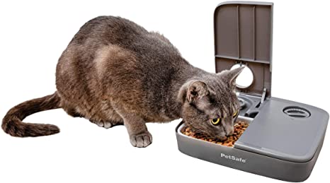 PetSafe Dog and Cat Food Dispenser, 5 Meal with Digital Clock or 2 Meal Tamper Resistant with Dials Automatic Pet Feeders, Portion Control, Holds Dry Food