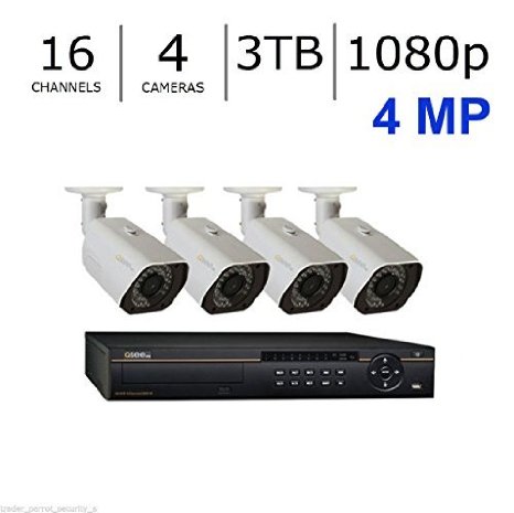 Q-See 4MP HD 1080p  Complete IP Video Security Surveillance System - 4 Bullet Cameras & 16 POE Channel NVR with 3 Terabytes