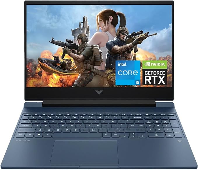 HP Victus 15.6" Gaming Laptop, NVIDIA GeForce RTX 3050, Intel 13th Generation Core i5 13420H, 8-core, 4.6GHz, 16GB RAM, 1TB SSD, Full HD Display, Backlit Keyboard, Windows 11, Performance Blue