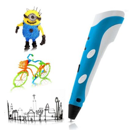 Soyan 3D Arts and Crafts Drawing 3D Printing Doodle Printer Pen with FREE 30G ABS Filament Blue