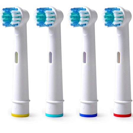 Mailink Genuine Replacement Toothbrush heads,4 PCS Fits for Oral B Electric Toothbrush SB-17A,Clean Professional Toothbrush heads for Braun Oral B. (Round head/4pack)