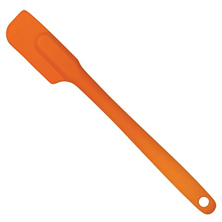 HIC Silicone Spatula, Commercial Grade Heat Resistant Flexible Non-Stick Slim Spatula, Cantaloupe