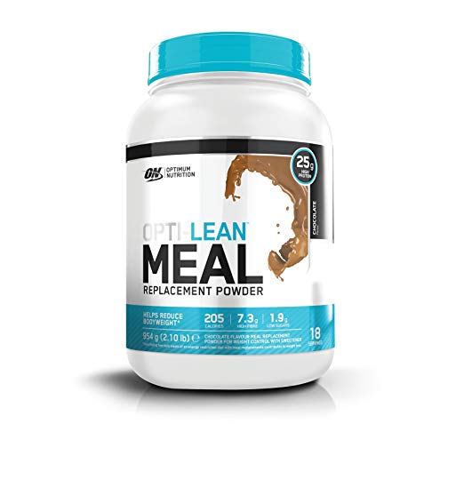 Optimum Nutrition Opti-Lean Meal Replacement Protein Powder with Vitamin A, Vitamin D, Vitamin C and High Fibre. Low Sugar Meal Replacement Drink by ON - Chocolate, 18 Servings, 954g