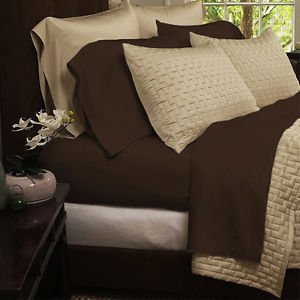 Bamboo Comfort Sheet Set - King Size 4pc Set -Wrinkle Free - Eco Friendly (King, Brown)