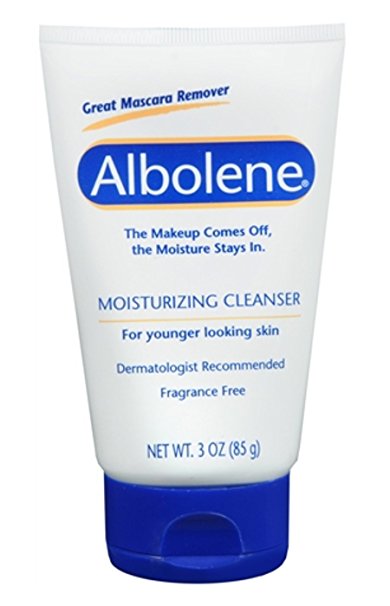 Albolene Moisturizing Cleanser Travel Size Squeeze Tube, Fragrance Free, 85 g/3 oz.