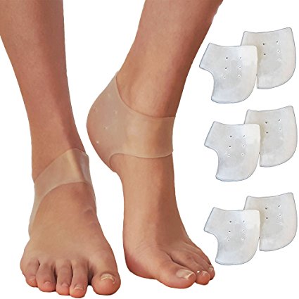 Heel Pain Gel Pads 3 Pairs Plantar Fasciitis Sore Feet Bruised Foot Pain Bone Spurs Treatment Relief Wrap