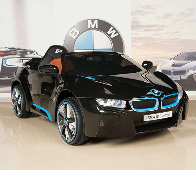 BMW i8 12V Kids Ride On Battery Powered Wheels Car RC Remote Black