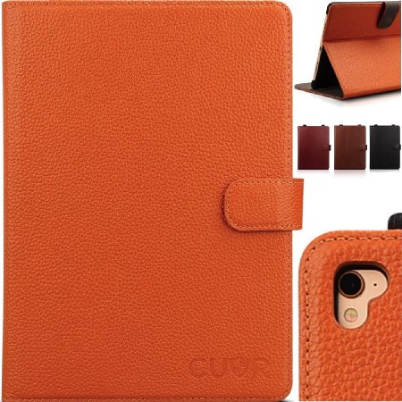 50% OFF iPad Pro Case, 9.7 Case Genuine Leather in Tan by CUVR With Auto Sleep, Pencil Holder and Multiple Standing Angles. Cover Your Apple in Luxury!