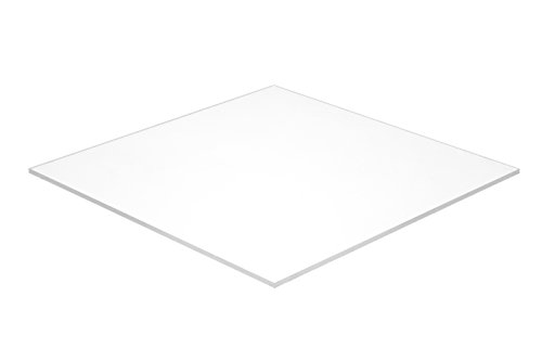 Falken Design WT2447-1-8/1212 Acrylic White Sheet, Translucent 55%, 12" x 12", 1/8" Thick