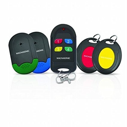 Magnasonic Wireless Key Finder for Keychain, Wallet, Phone, Remote Control includes Locator with 4 Receivers - MGWF300