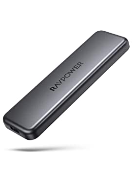 RAVPower External Mini SSD Hard Drive 512GB Portable SSD with USB-C Solid State Flash Drive, up to 540MB/s, NAND Flash and USB 3.1 interface of 2nd Generation, ATA closure, shock-proof