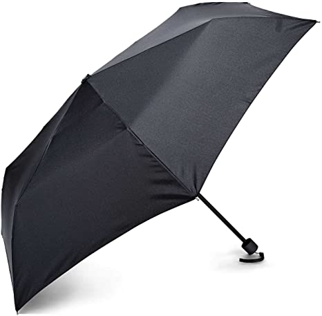 Samsonite Manual Compact Round Umbrella, Black, One Size