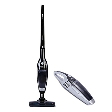 NPOLE N200 2-in-1 Cordless Vacuum Cleaner 2-speed Setting Rechargeable Bagless Stick and Handheld Vacuum with Upright Charging Base Black