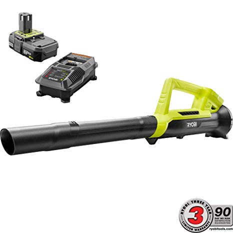 Ryobi ONE  90 MPH 200 CFM 18-Volt Lithium-Ion Cordless Leaf Blower - 2.0 Ah Certified RECONDITIONED