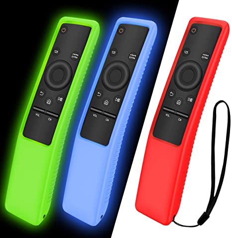 3-Pack Protective Case for Samsung Smart TV Remote Control BN59 Series, Light Weight Kids-Friendly Anti Slip Shockproof Silicone Samsung tv Remote Case Cover for Samsung Smart 4K Ultra HDTV Remote