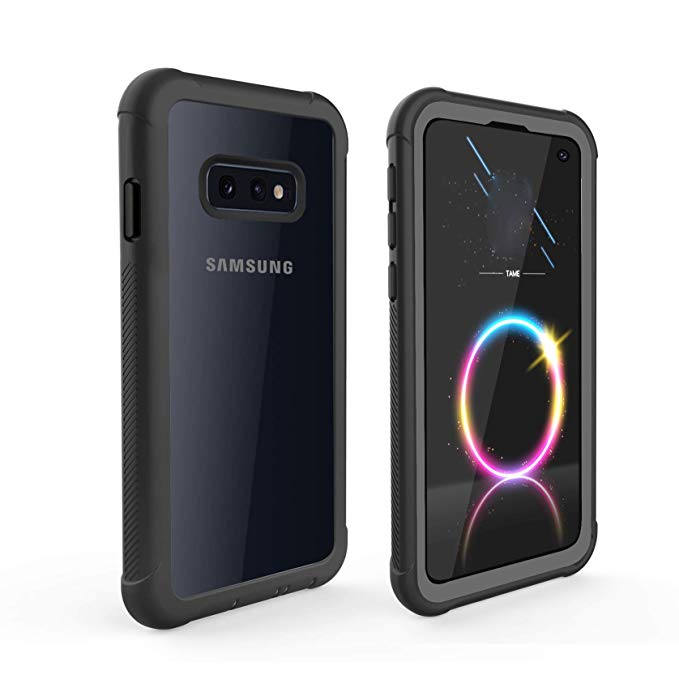 AMORNO Samsung Galaxy S10 Case, Full Body with Built-in Screen Protector Compatible Wireless Charging Rugged Clear Slim Cover Case for Samsung Galaxy S10 (S10)