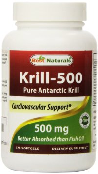 Best Naturals Krill-500 Antarctic Krill, 120 Softgels