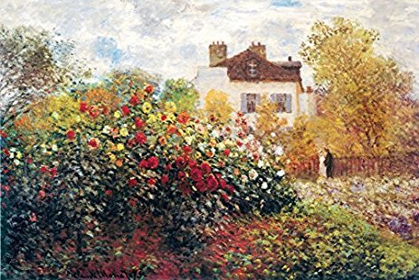 The Artist's Garden by Claude Monet 36x24 Art Print Poster