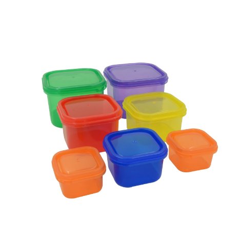 Prefer Green 7 Piece Portion Control Containers Kit with Meal Prep Guide,Multi Color System,Comparable to 21 Day Fix