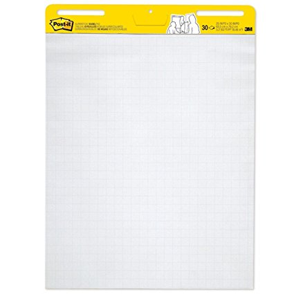 Post-it Easel Pad, 25 x 30-Inches Sheets, White with Grid, 30-Sheets/Pad, 2-Pads/Pack