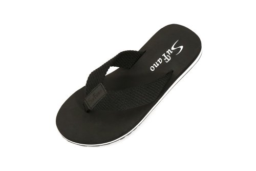 Sufano Men's Cozy 3 layer Sandals Flip Flop Slippes with Comfort Cotton Strap Home Shower Beach Sandals