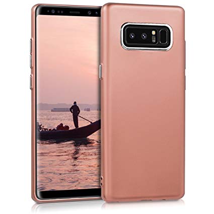 kwmobile TPU Silicone Case for Samsung Galaxy Note 8 DUOS - Soft Flexible Protective Smartphone Cover - Metallic Rose Gold
