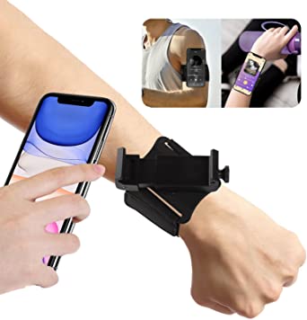 2022 New Running Armband Phone Holder KASOS 360° Rotatable Detachable Wristband Phone Clip Sports Stand for Hiking Biking Compatible with iPhone 11/12/13 Samsung Galaxy Universal Mount