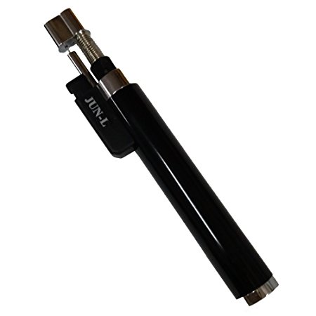 JUN-L Mini Jet Pencil Flame Torch Butane Gas Fuel Welding Soldering Lighter (Black)