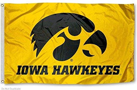 NEOPlex Iowa Hawkeyes Yellow Traditional Flag