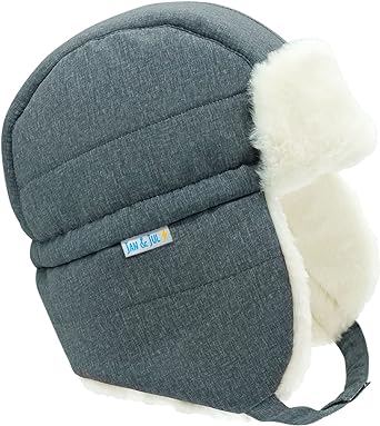 JAN & JUL Cozy-Dry Trapper Hat | Grow-with-Me Adjustable Winter Hat for Baby Toddler