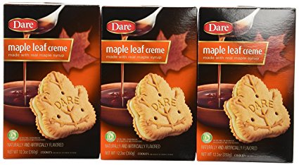 Dare Foods Maple Leaf Creme Cookies 3 /12.3oz Boxes