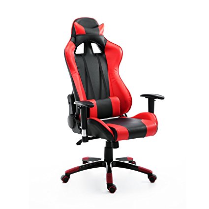 HomCom Executive Gaming Racing Reclining Office Chair - Red/Black