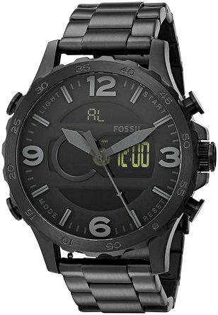 Fossil Nate Analog-Digital Stainless Steel Watch