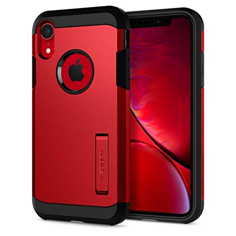 Spigen Tough Armor with Extreme Heavy Duty Protection and Air Cushion Technology Designed for Apple iPhone XR Case (2018) - Red