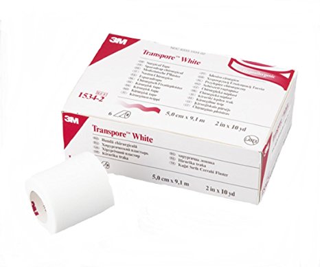 Medical Tape 3M Transpore Adhesive 2 Inch X 10 Yards NonSterile - 6 Per Box