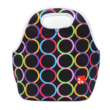 Lunch Bag, KOSOX® Lunch Tote/ Lunch Bag - Taste of Home - Simple & Delicious (Circle - Black)