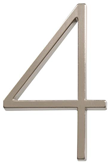 Distinctions by Hillman 843214 5-Inch Floating Mount House Brushed Nickel, Number 4