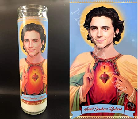 Mose Mary and Me Timothée Chalamet Devotional Prayer Saint Candle