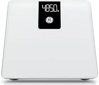 GE Scale Body Weight Bathroom: 500lb BMI Weight Scales for People Accurate Bluetooth Weighing Digital Scale Electronic Weigh Scales White