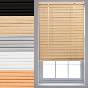 Furnished PVC Venetian Window Blinds, Natural, 45 x 150 cm
