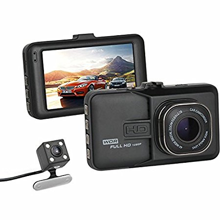 KLAREN Dash Cam Pro Car Dash AUTO Camera,Car DVR Night Vision,WDR,Full HD 170°Wide Angle Dashboard Camera,G-sensor Motion Detection AUTO Recording with Rear Camera