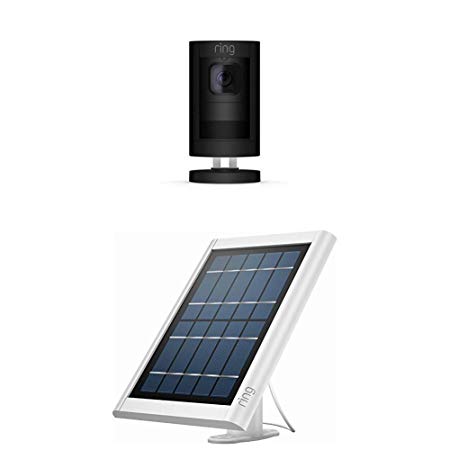 Ring Stick Up Cam Solar HD Security Camera with Two-Way Talk, Night Vision, Black, Works with Alexa