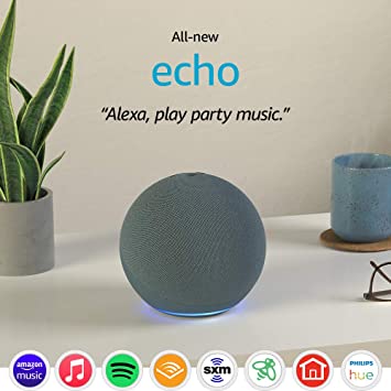 All-new Echo (4th Gen) | With premium sound, smart home hub, and Alexa | Twilight Blue