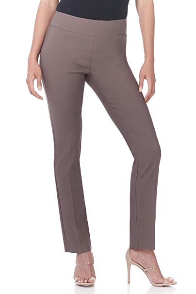 Rekucci Women's Ease in to Comfort Straight Leg Pant with Tummy Control