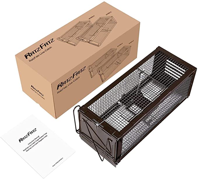 RatzFatz Rat Trap Multi-Catch Rat Cage Trap (Humane, Live-Catch) - Adjustable Sensitivity, No Kill, Reusable, for Indoor & Outdoor Use, Suitable for Mice Rats and Other Rodents of Similar Size