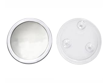 EMILYSTORES 5X Magnifying Cosmetic Mirror Clear Frame With 3 Suction Cups Fixture 7" Makeup Mirror 1PC