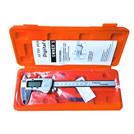 Digital Caliper Water Resistant Durable Stainless Steel IP54 Measuring,Precision Measurements on Large LCD Display Vernier Calipers,Inch/Fractions/Millimeter Conversion (150mm)