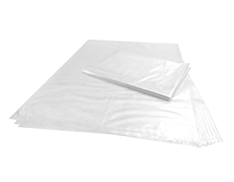 Wowfit 10 CT 30x40 inches 1.6 Mil Clear Plastic Flat Open Poly Bags Great for Proving Bread, Dough, Storage, Packaging and More (30 x 40 inches)