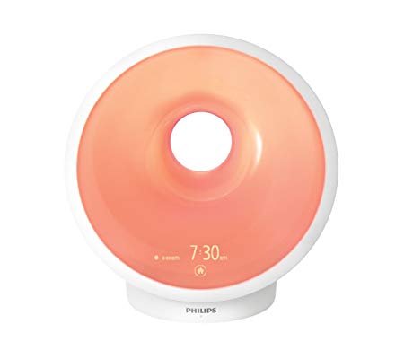 Philips Somneo Sleep and Wake-up Light Therapy Lamp, with Sunrise Alarm and Sunset Fading Night Light, White (HF3650/60)