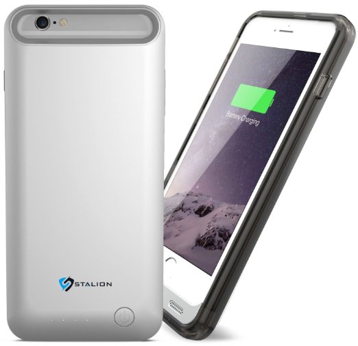 iPhone 6 Battery Case: Stalion® Stamina Rechargeable Extended Charging Case 3100mAh (Quick Silver)[Apple MFi Certified] for iPhone 6 & iPhone 6s (4.7-Inches)